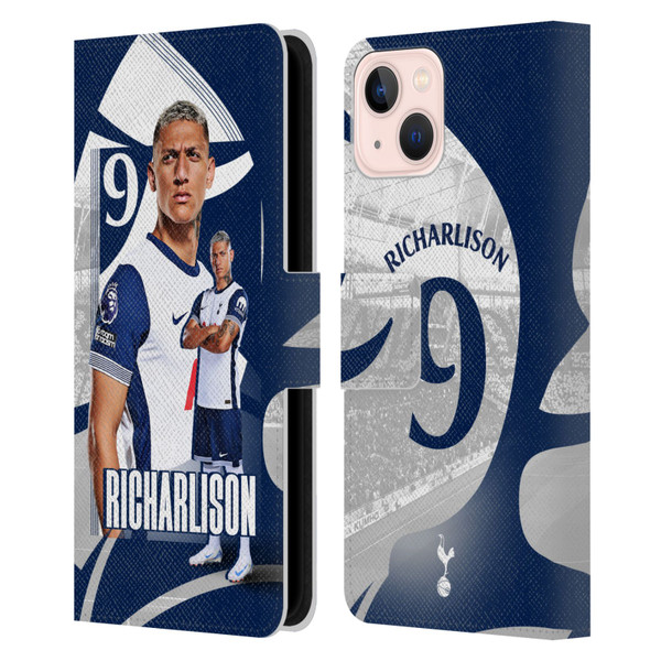 Tottenham Hotspur F.C. 2024/25 First Team Richarlison Leather Book Wallet Case Cover For Apple iPhone 13