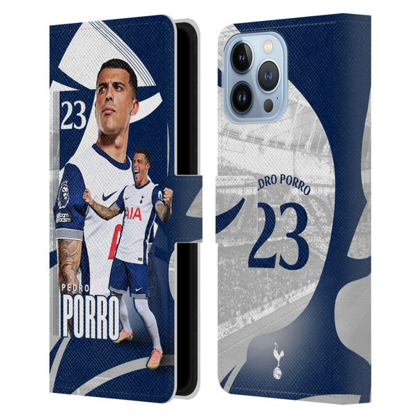 Tottenham Hotspur F.C. 2024/25 First Team Pedro Porro Leather Book Wallet Case Cover For Apple iPhone 13 Pro Max