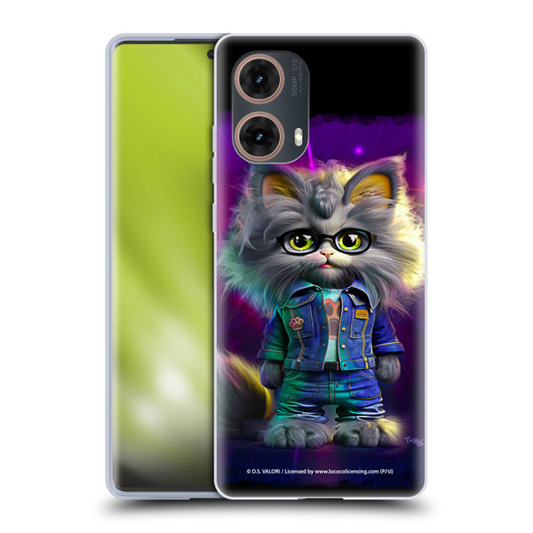 D.S. Valori Kitty And Puppy Kitty In Jeans Soft Gel Case for Motorola Moto G85