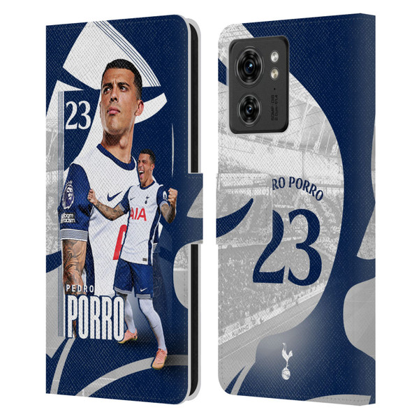 Tottenham Hotspur F.C. 2024/25 First Team Pedro Porro Leather Book Wallet Case Cover For Motorola Moto Edge 40