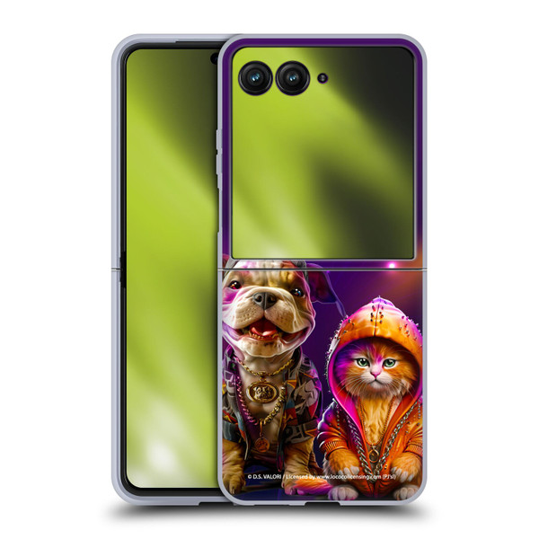 D.S. Valori Kitty And Puppy Hip Hop Pals Soft Gel Case for Motorola Razr 50 Ultra