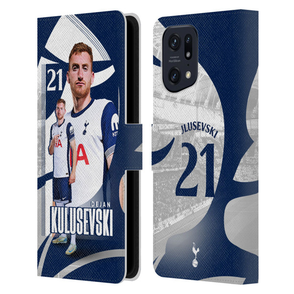 Tottenham Hotspur F.C. 2024/25 First Team Dejan Kulusevski Leather Book Wallet Case Cover For OPPO Find X5