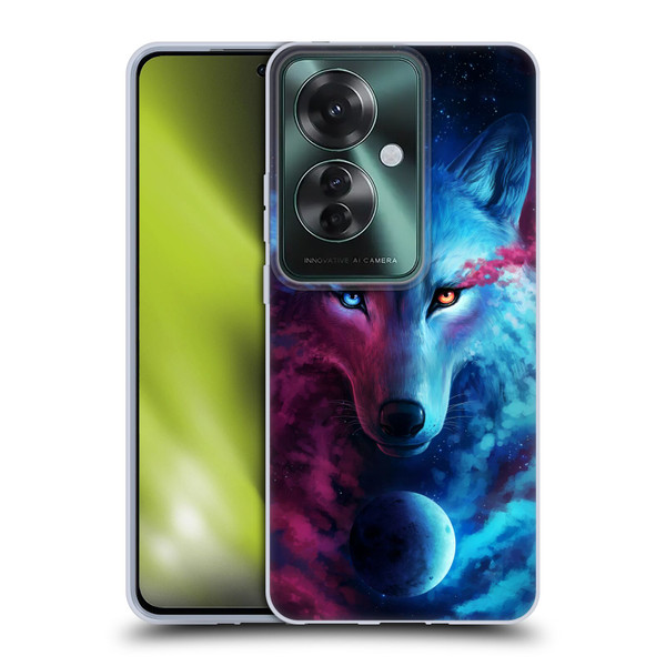Jonas "JoJoesArt" Jödicke Wildlife Wolf Galaxy Soft Gel Case for OPPO Reno11 F 5G / F25 Pro 5G
