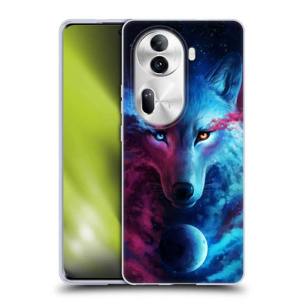 Jonas "JoJoesArt" Jödicke Wildlife Wolf Galaxy Soft Gel Case for OPPO Reno11 Pro