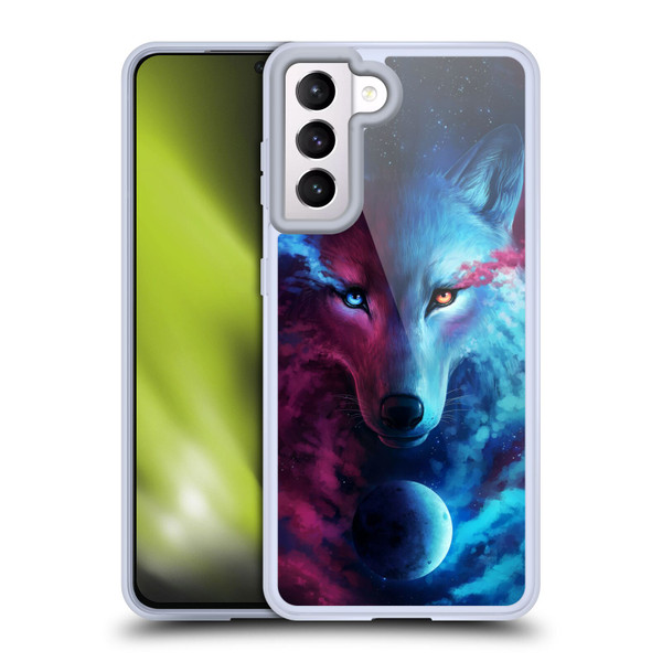 Jonas "JoJoesArt" Jödicke Wildlife Wolf Galaxy Soft Gel Case for Samsung Galaxy S21 5G