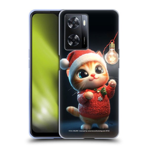 D.S. Valori Kitty And Puppy Kitty Christmas Light Soft Gel Case for OPPO A57s