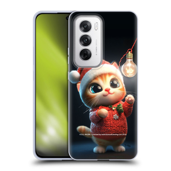 D.S. Valori Kitty And Puppy Kitty Christmas Light Soft Gel Case for OPPO Reno12 5G