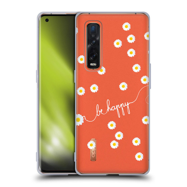 Monika Strigel Happy Daisy Clear Soft Gel Case for OPPO Find X2 Pro 5G