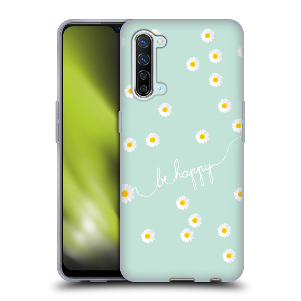 Monika Strigel Happy Daisy Mint Soft Gel Case for OPPO Find X2 Lite 5G