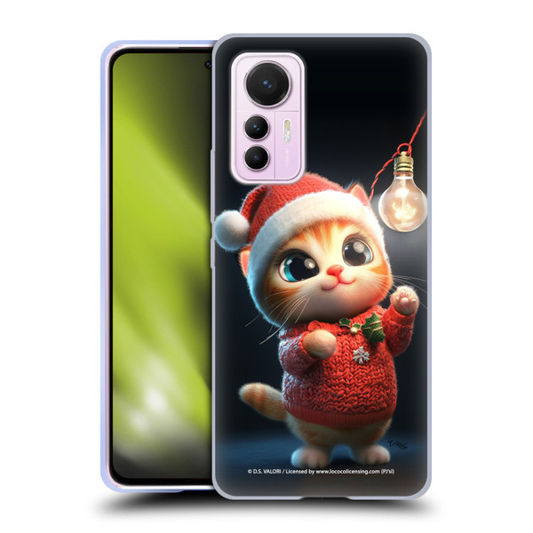 D.S. Valori Kitty And Puppy Kitty Christmas Light Soft Gel Case for Xiaomi 12 Lite