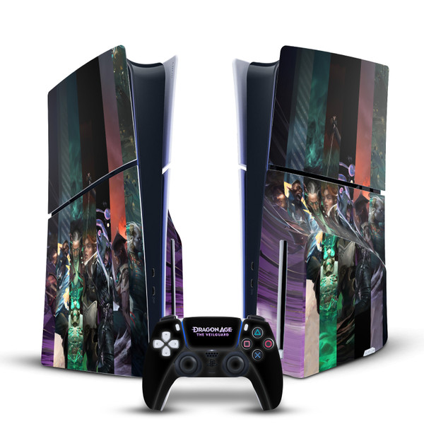 EA Bioware Dragon Age The Veilguard Graphics Characters Vinyl Sticker Skin Decal Cover for Sony PS5 Slim Disc Edition Bundle
