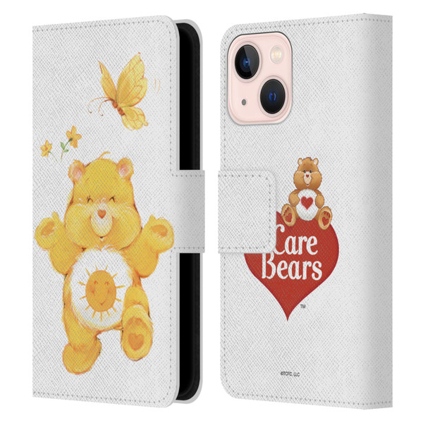 Care Bears Classic Funshine Leather Book Wallet Case Cover For Apple iPhone 13 Mini