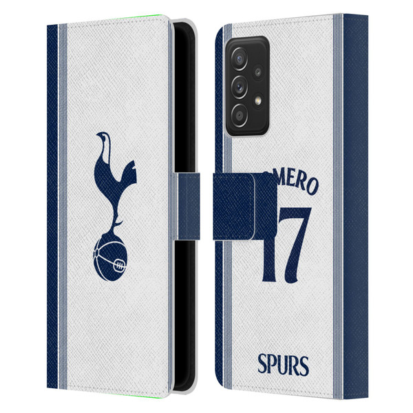 Tottenham Hotspur F.C. 2024/25 Players Home Kit Cristian Romero Leather Book Wallet Case Cover For Samsung Galaxy A53 5G (2022)