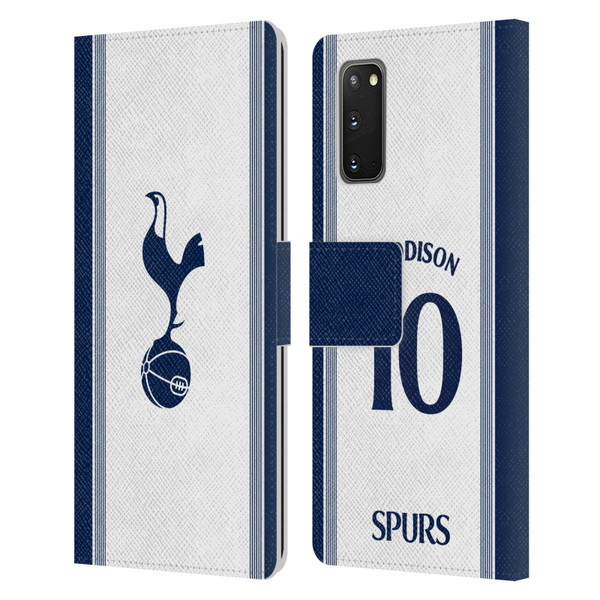 Tottenham Hotspur F.C. 2024/25 Players Home Kit James Maddison Leather Book Wallet Case Cover For Samsung Galaxy S20 / S20 5G