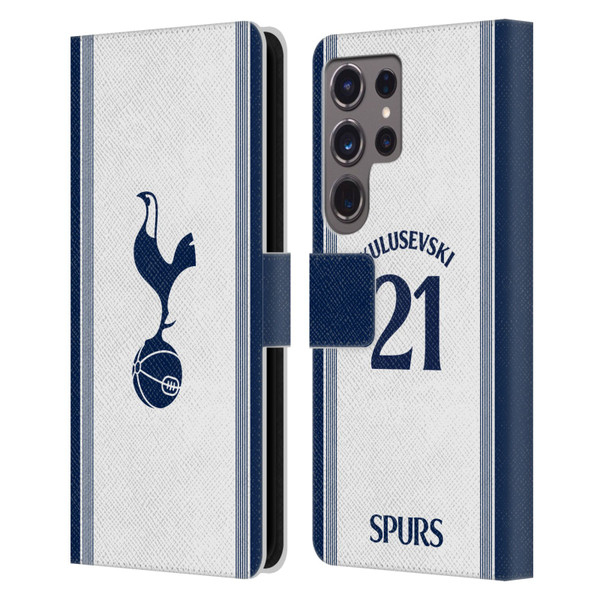 Tottenham Hotspur F.C. 2024/25 Players Home Kit Dejan Kulusevski Leather Book Wallet Case Cover For Samsung Galaxy S24 Ultra 5G Tottenham Hotspur F.C. 2024/25 Players Home Kit Dejan Kulusevski Leather Book Wallet Case Cover For Samsung Galaxy S24 Ultra 5G