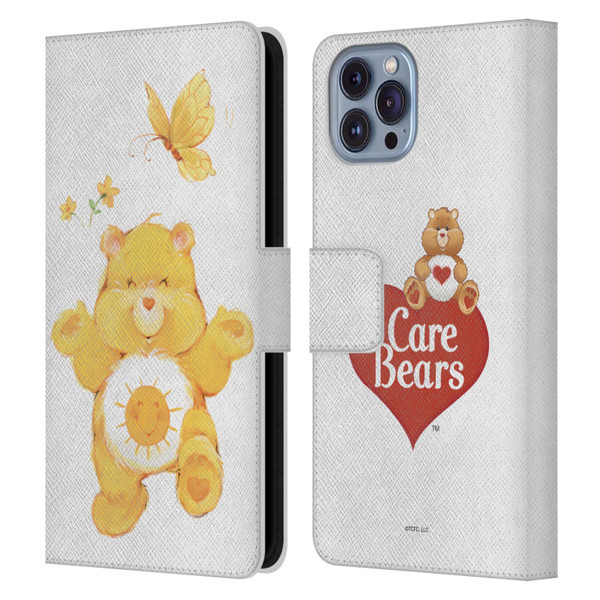 Care Bears Classic Funshine Leather Book Wallet Case Cover For Apple iPhone 14