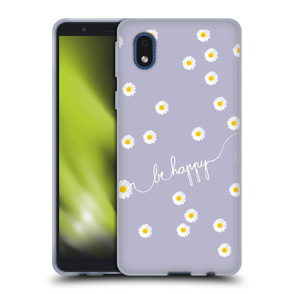 Monika Strigel Happy Daisy Lavender Soft Gel Case for Samsung Galaxy A01 Core (2020)