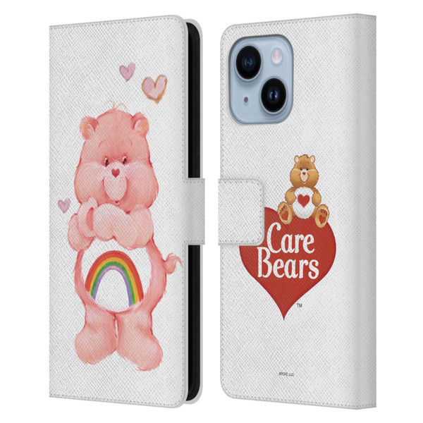 Care Bears Classic Cheer Leather Book Wallet Case Cover For Apple iPhone 14 Plus