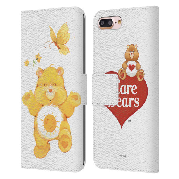 Care Bears Classic Funshine Leather Book Wallet Case Cover For Apple iPhone 7 Plus / iPhone 8 Plus