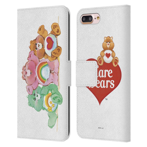 Care Bears Classic Group Leather Book Wallet Case Cover For Apple iPhone 7 Plus / iPhone 8 Plus