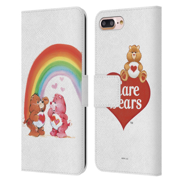 Care Bears Classic Rainbow Leather Book Wallet Case Cover For Apple iPhone 7 Plus / iPhone 8 Plus