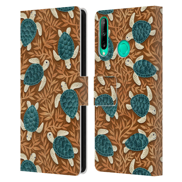 Micklyn Le Feuvre Flora And Fauna Tiny Turtle Treasures Leather Book Wallet Case Cover For Huawei P40 lite E