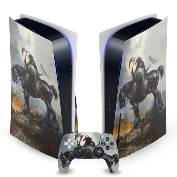 Frank Frazetta Medieval Fantasy Art Death Dealer Vinyl Sticker Skin Decal Cover for Sony PS5 Disc Edition Bundle