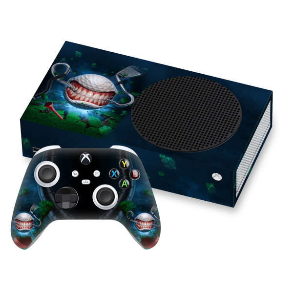 Tom Wood Monsters & Horrors Golf Ball Vinyl Sticker Skin Decal Cover for Microsoft Series S Console & Controller