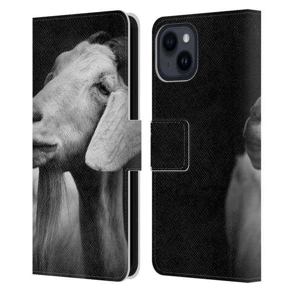 Dorit Fuhg Animals & Urban Life Goat Leather Book Wallet Case Cover For Apple iPhone 15