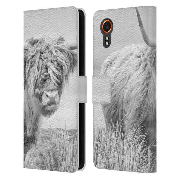 Dorit Fuhg Animals & Urban Life Furry Bull Leather Book Wallet Case Cover For Samsung Galaxy Xcover7 5G