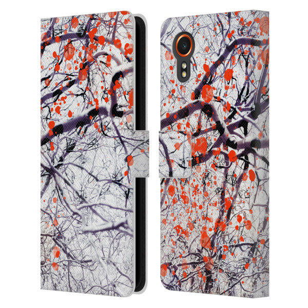 Dorit Fuhg Mystic Nature Fire Blossom Leather Book Wallet Case Cover For Samsung Galaxy Xcover7 5G