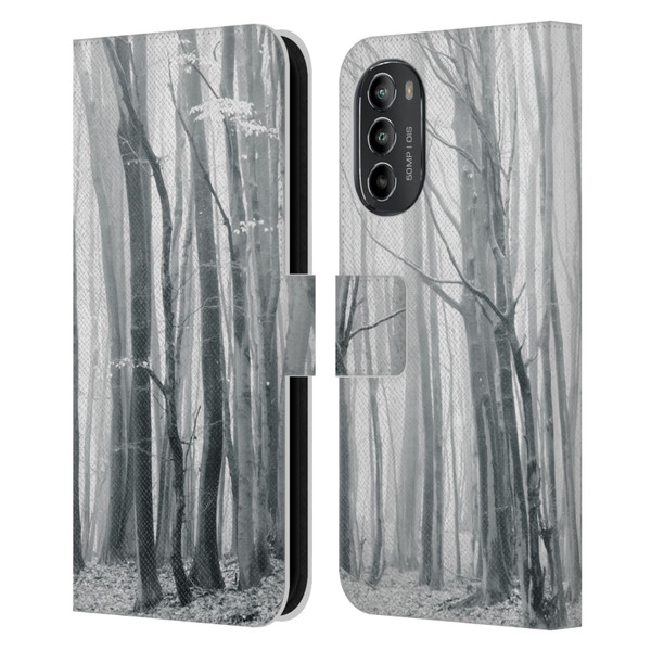 Dorit Fuhg Monotones Chilly Woods Leather Book Wallet Case Cover For Motorola Moto G82 5G