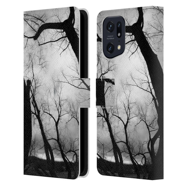 Dorit Fuhg Monotones Winter Trees Leather Book Wallet Case Cover For OPPO Find X5