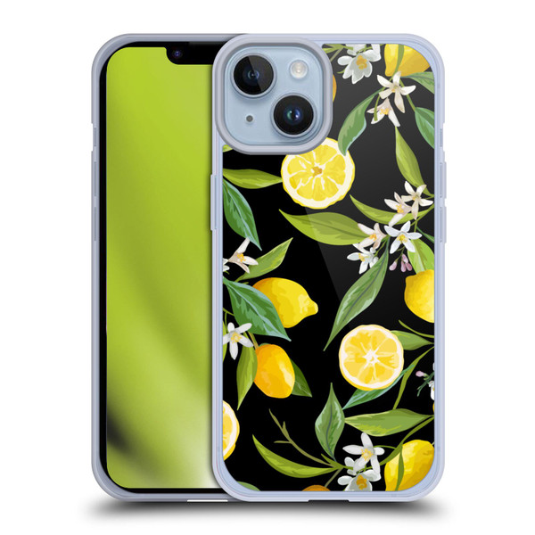 Haroulita Fruits Flowers And Lemons Soft Gel Case for Apple iPhone 14