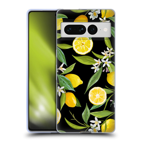 Haroulita Fruits Flowers And Lemons Soft Gel Case for Google Pixel 7 Pro