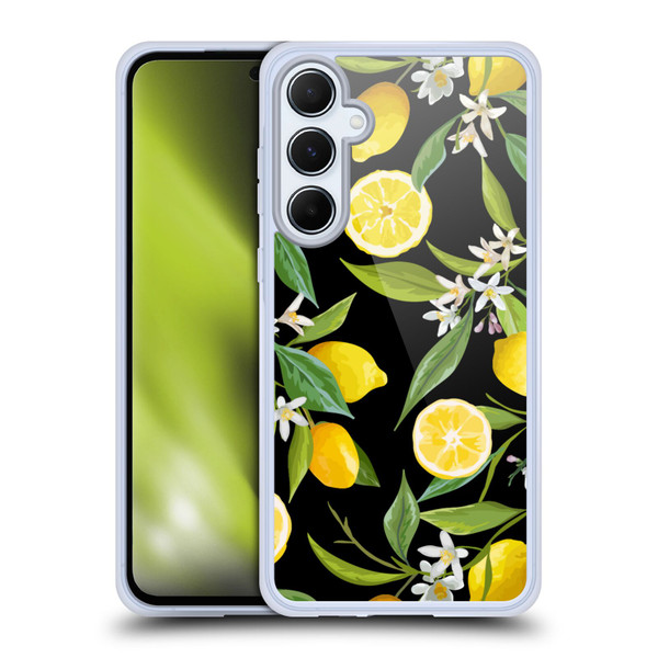 Haroulita Fruits Flowers And Lemons Soft Gel Case for Samsung Galaxy A55 5G