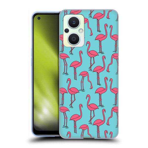Andrea Lauren Design Birds Simple Flamingo Soft Gel Case for OPPO Reno8 Lite