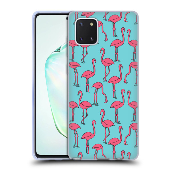 Andrea Lauren Design Birds Simple Flamingo Soft Gel Case for Samsung Galaxy Note10 Lite