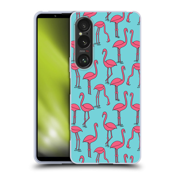 Andrea Lauren Design Birds Simple Flamingo Soft Gel Case for Sony Xperia 1 VI 5G