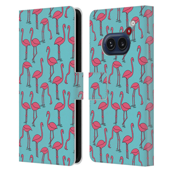 Andrea Lauren Design Birds Simple Flamingo Leather Book Wallet Case Cover For Nothing Phone (2a)