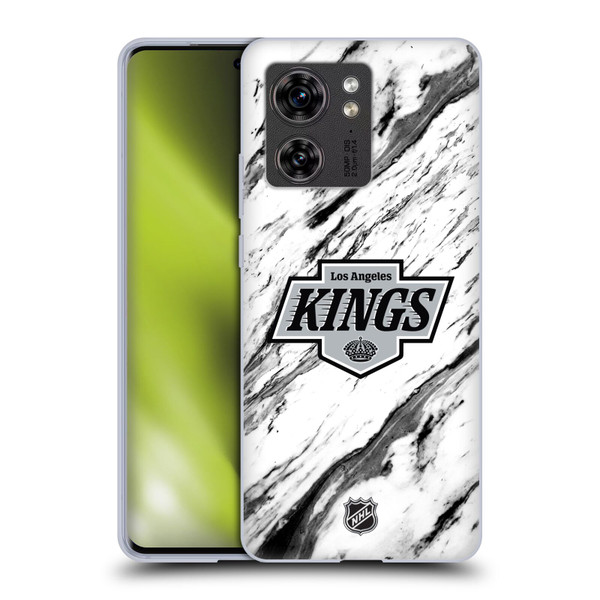 NHL Los Angeles Kings Marble Soft Gel Case for Motorola Edge (2023)