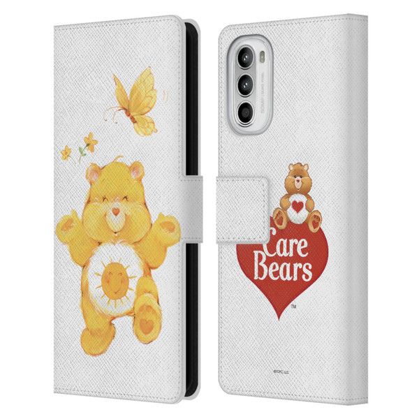 Care Bears Classic Funshine Leather Book Wallet Case Cover For Motorola Moto G52