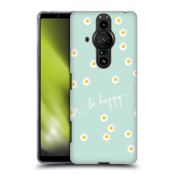 Monika Strigel Happy Daisy Mint Soft Gel Case for Sony Xperia Pro-I