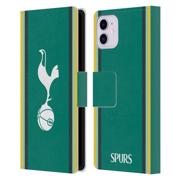 Tottenham Hotspur F.C. 2024/25 Badge Kit Third Leather Book Wallet Case Cover For Apple iPhone 11