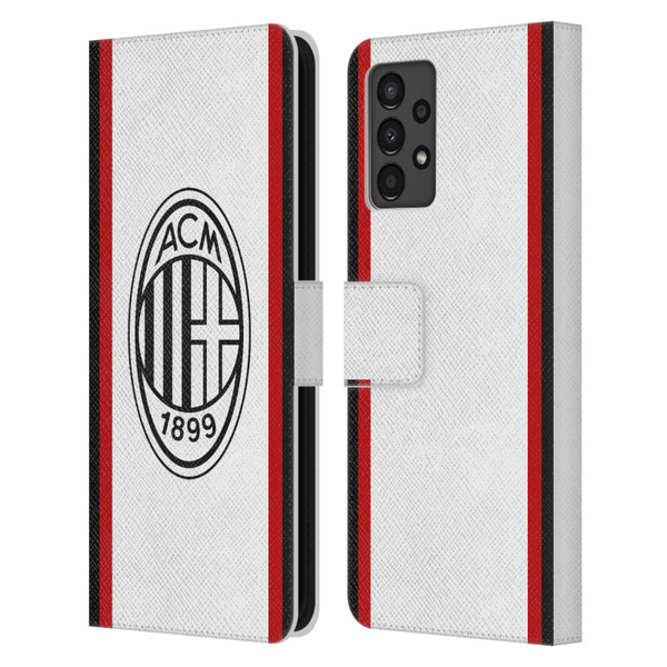 AC Milan 2024/25 Crest Kit Away Leather Book Wallet Case Cover For Samsung Galaxy A13 (2022)