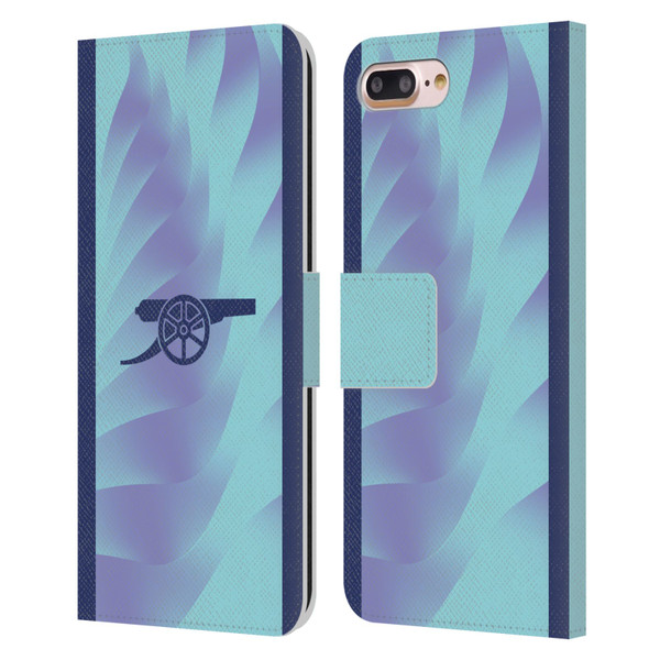 Arsenal FC 2024/25 Kit Third Leather Book Wallet Case Cover For Apple iPhone 7 Plus / iPhone 8 Plus