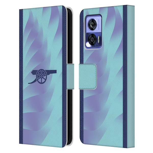 Arsenal FC 2024/25 Kit Third Leather Book Wallet Case Cover For Motorola Edge 30 Neo 5G