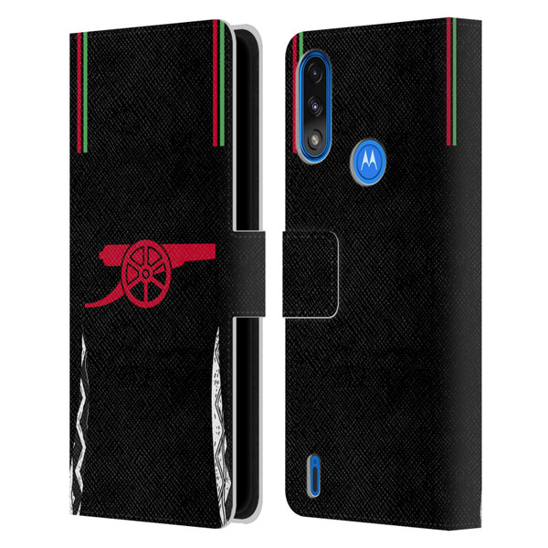 Arsenal FC 2024/25 Kit Away Leather Book Wallet Case Cover For Motorola Moto E7 Power / Moto E7i Power