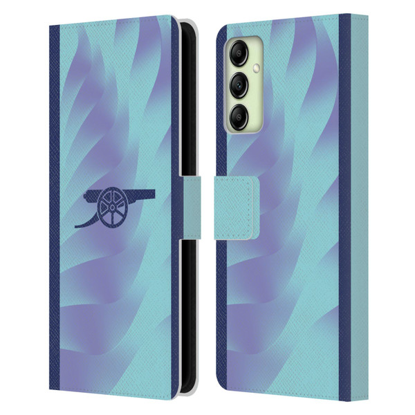 Arsenal FC 2024/25 Kit Third Leather Book Wallet Case Cover For Samsung Galaxy A14 5G