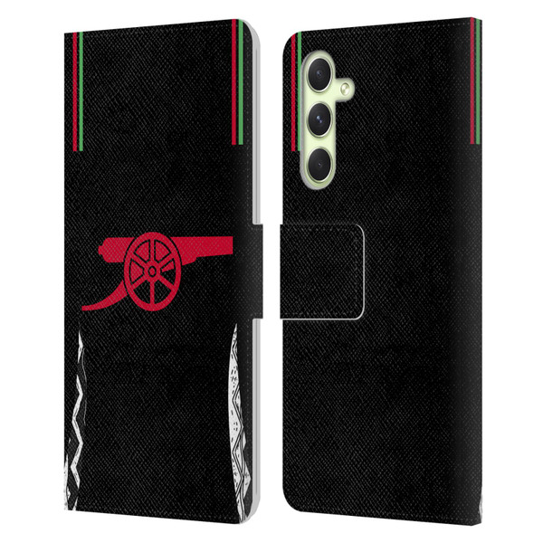 Arsenal FC 2024/25 Kit Away Leather Book Wallet Case Cover For Samsung Galaxy A54 5G